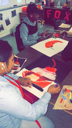 Showcasing Artwork from Students in Drawing/Painting Class