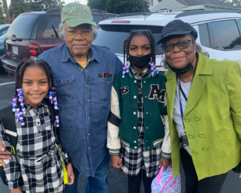 Students Accompanied By Fathers and Father Figures for Annual Father's Walk to School Day