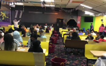 students at skating rink