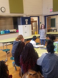 students giving election speeches