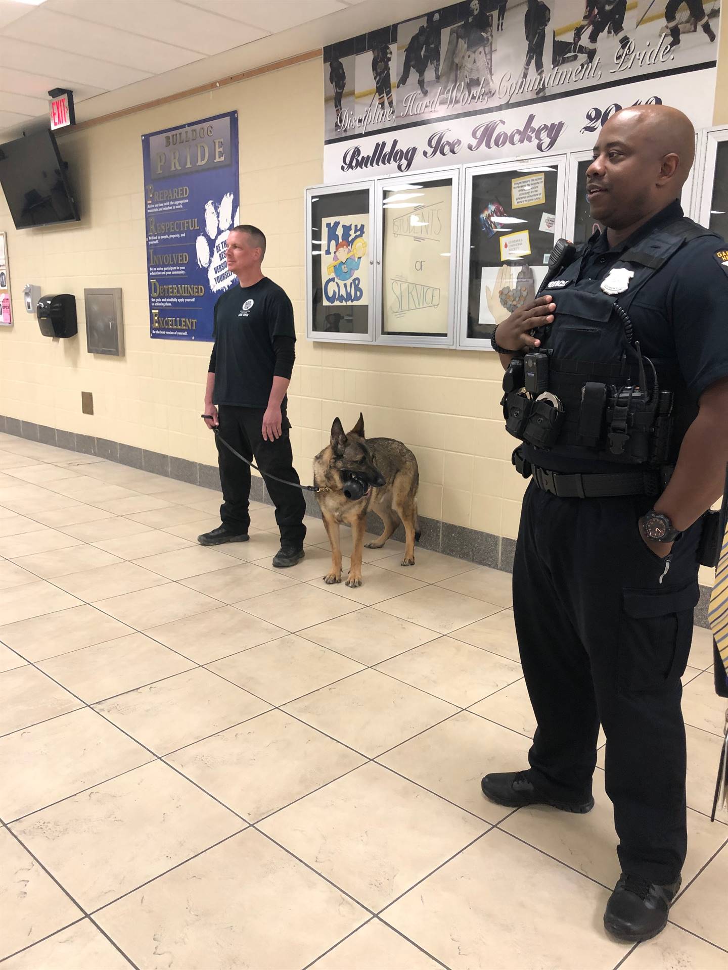 The Garfield Heights Police Department’s K-9 unit visited the High School 