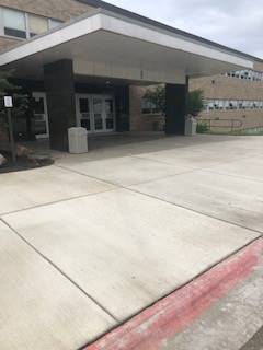 New concrete at the Middle School
