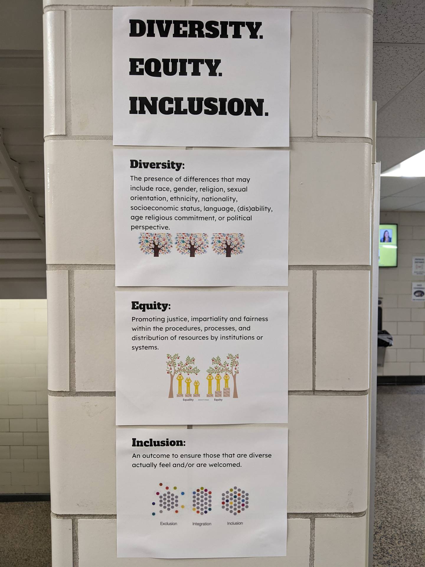 DEI - Unity Chain displayed in the MS Diversity Corridor