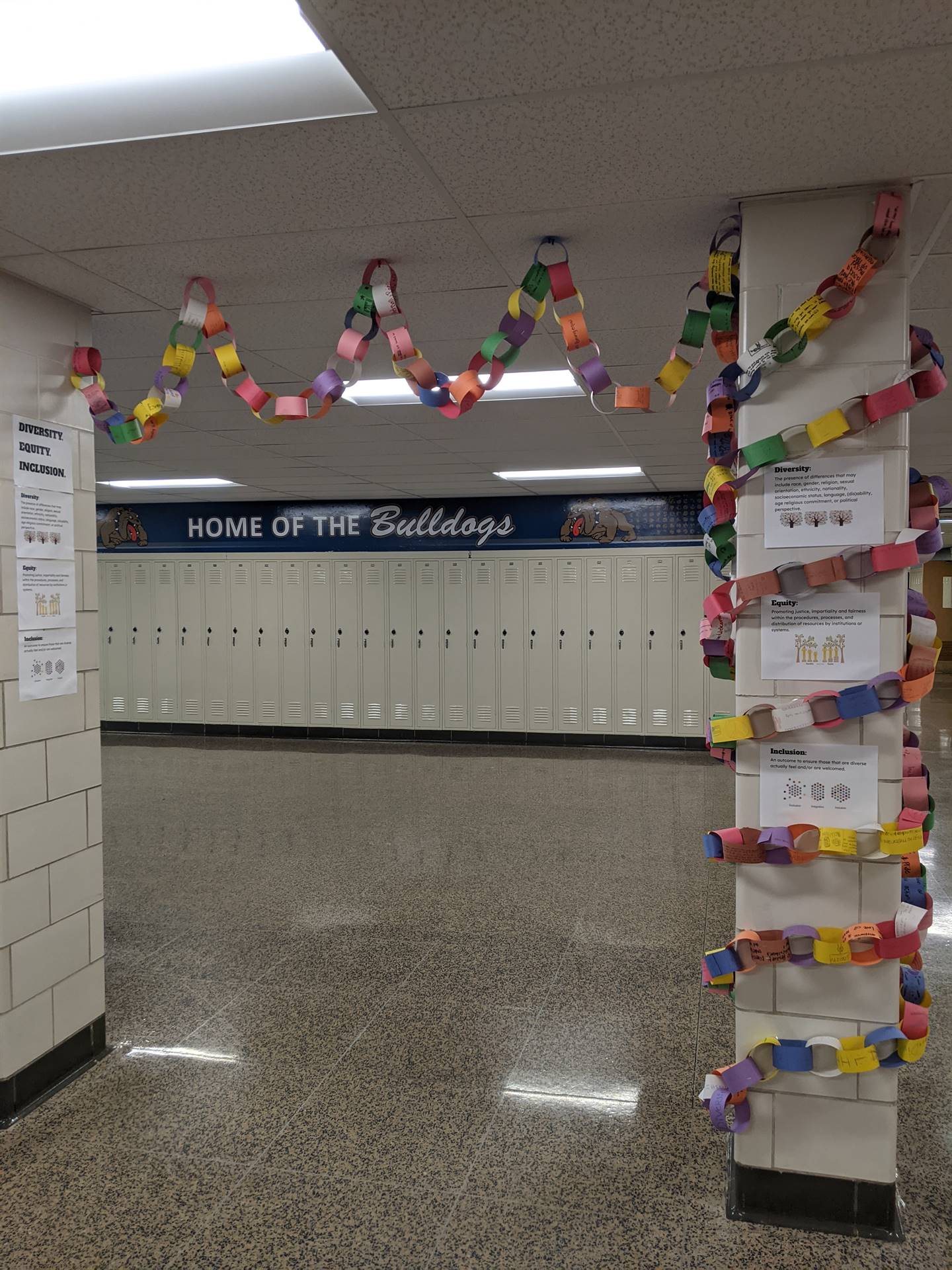 DEI - Unity Chain displayed in the MS Diversity Corridor