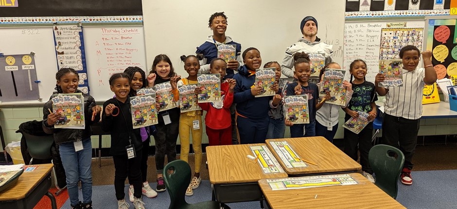 Football players and students