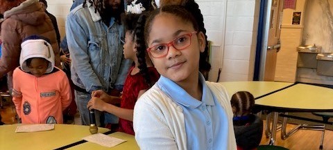 Wax museum - student is Ruby Bridges